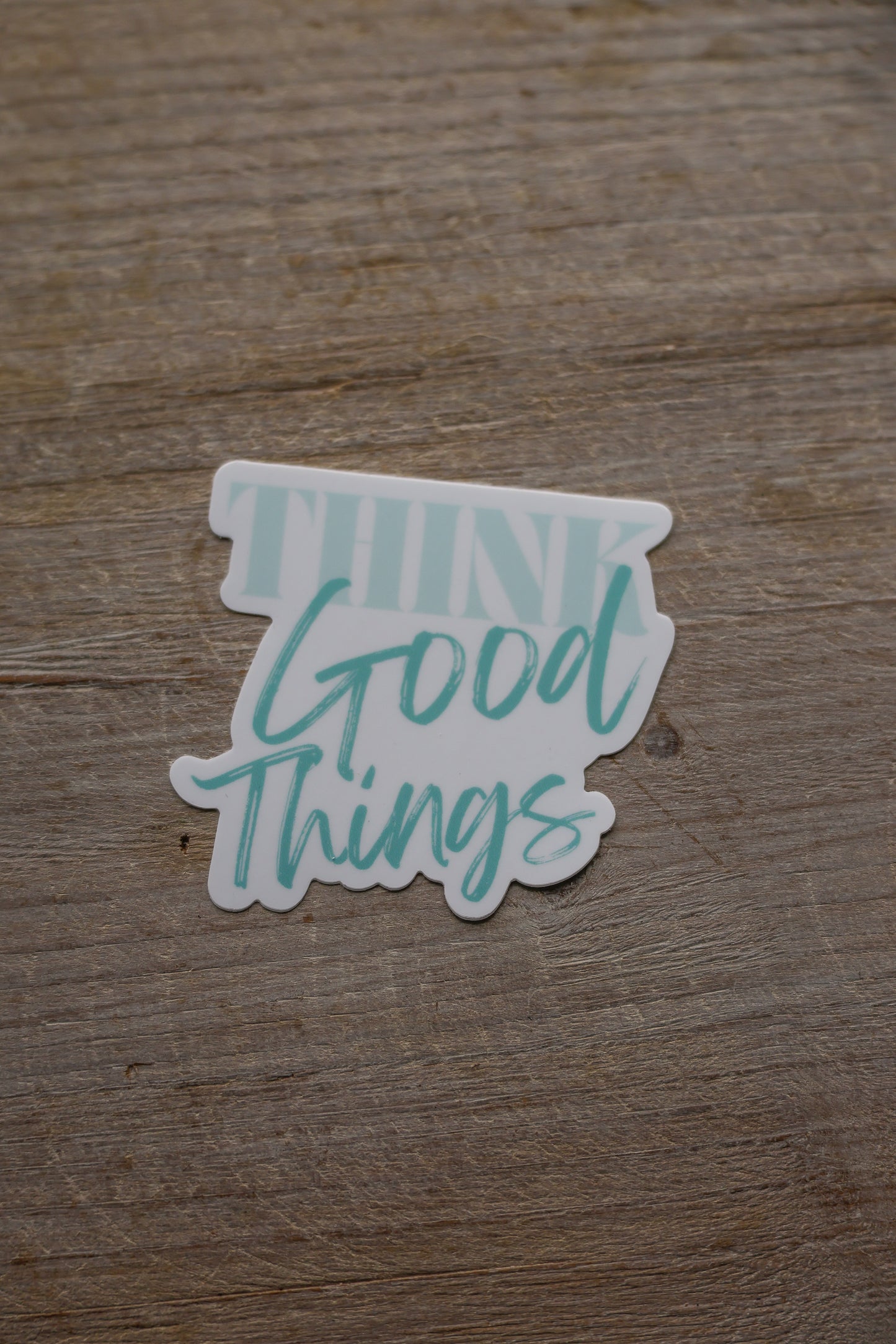 Think Good Things Sticker - Teal