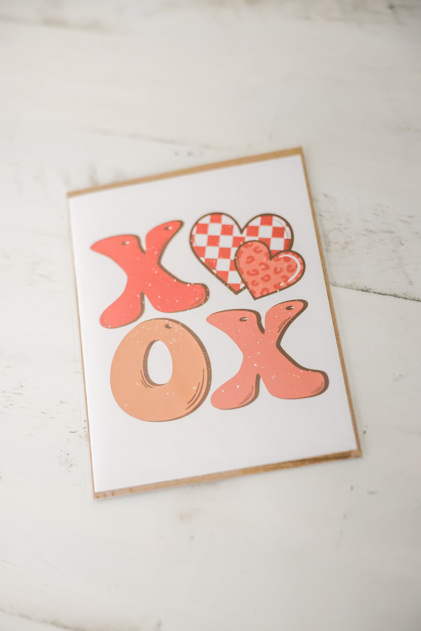 XOXO Checkered Card