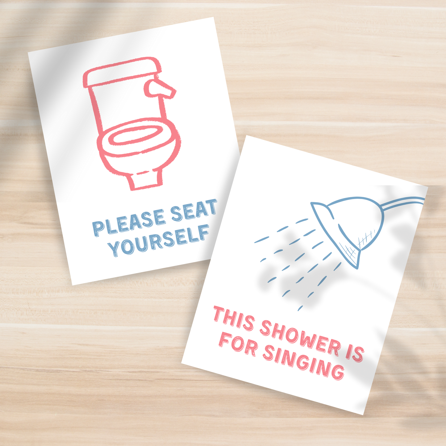 Set of Two Bathroom 8x10" Prints