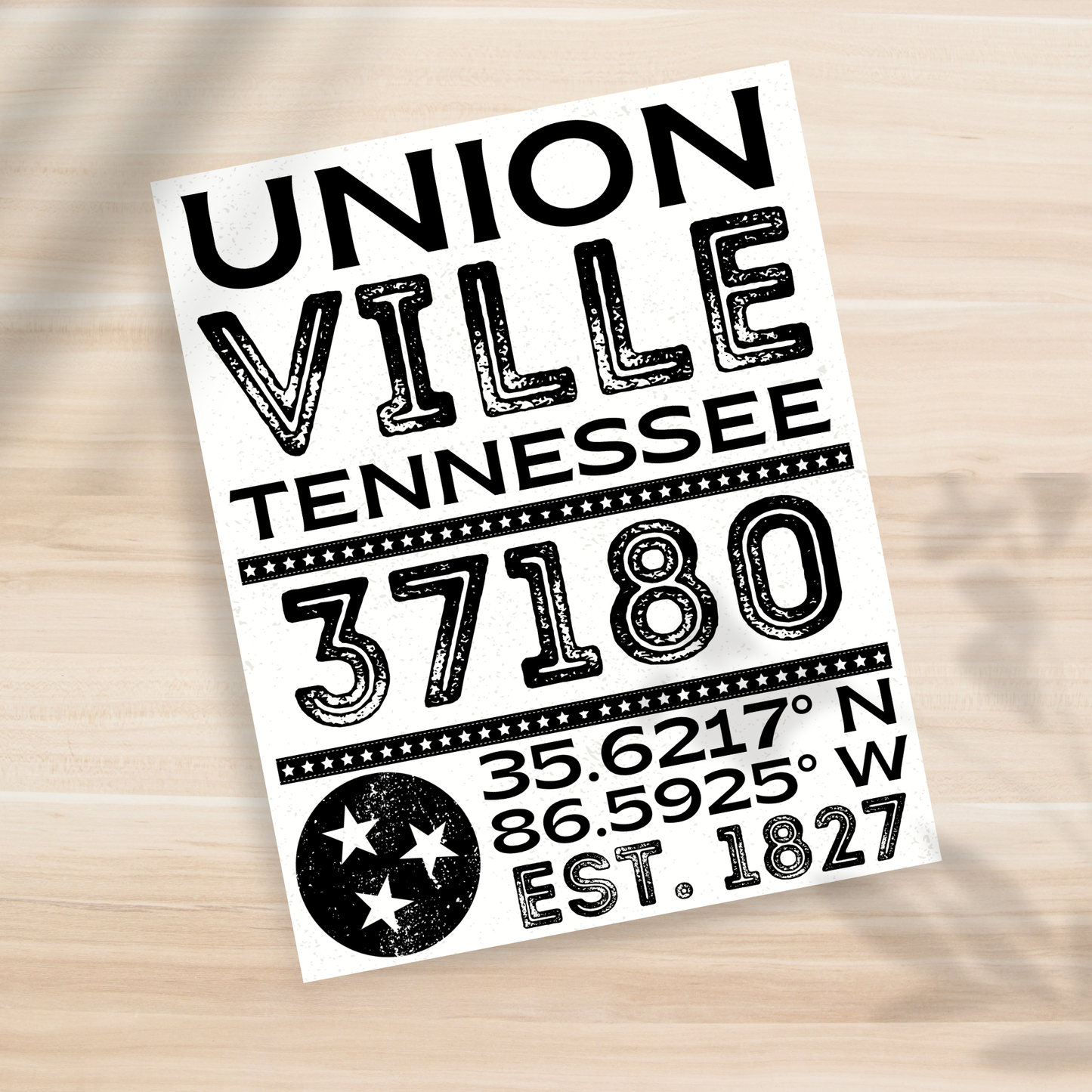 Unionville, TN - 37180 - 8x10" Print