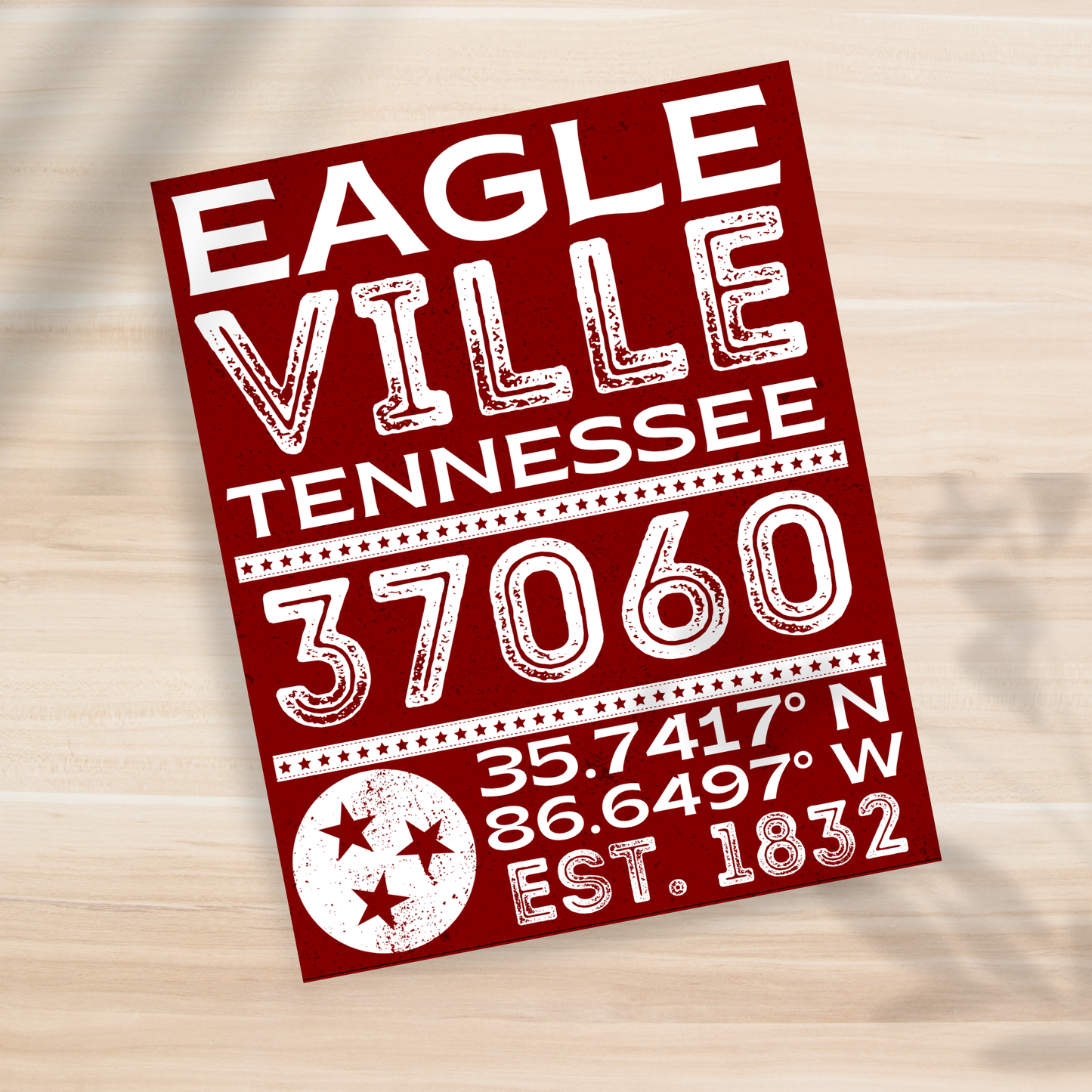Eagleville, TN - 37060 - 8x10" Print