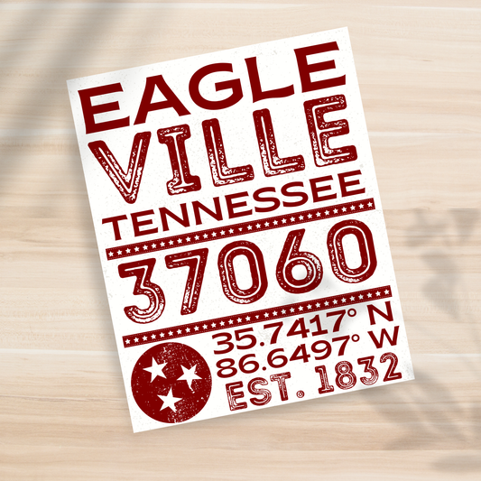 Eagleville, TN - 37060 - 8x10" Print
