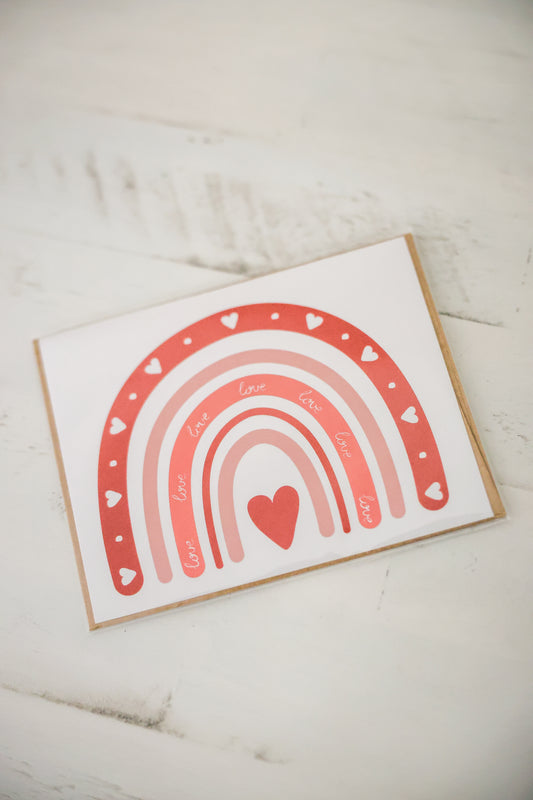 Valentine Rainbow Card