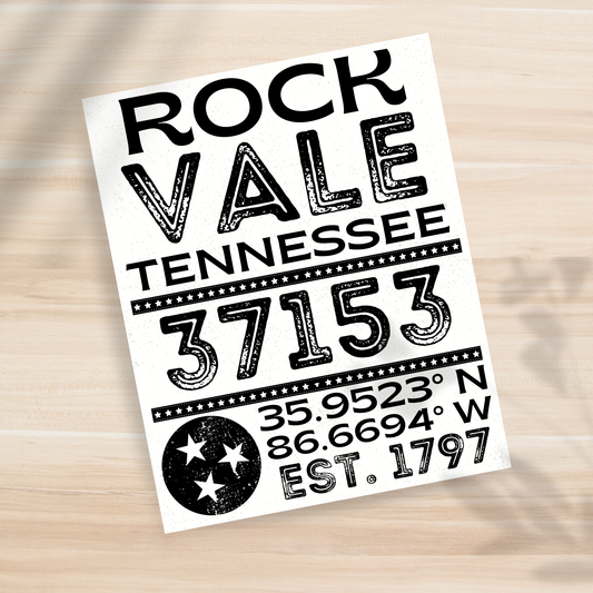Rockvale, TN - 37153 - 8x10" Print