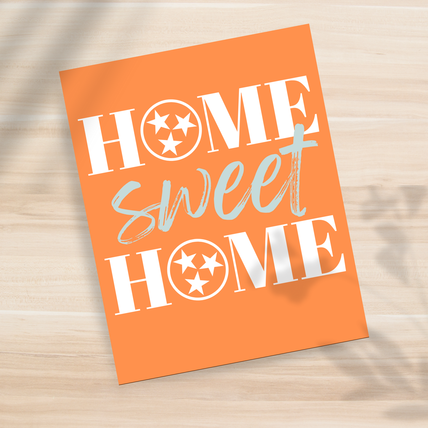 Home Sweet Home Tennessee Tri-Star 8x10" Print