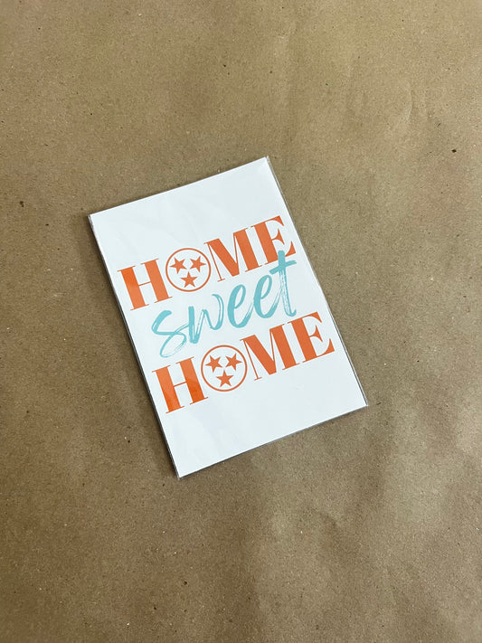 Home Sweet Home TN - Orange and Teal 5x7