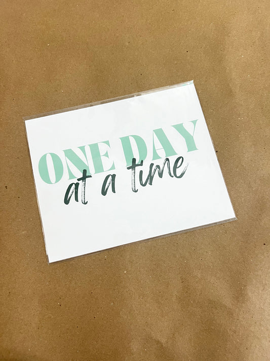 One Day at a Time - Green Horizontal
